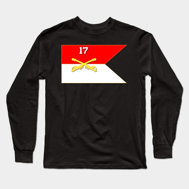 17th Cavalry Guidon Long Sleeve T-Shirt by twix123844